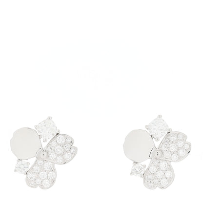 Tiffany Platinum Diamond Paper Flowers Cluster Earrings 1 of 3