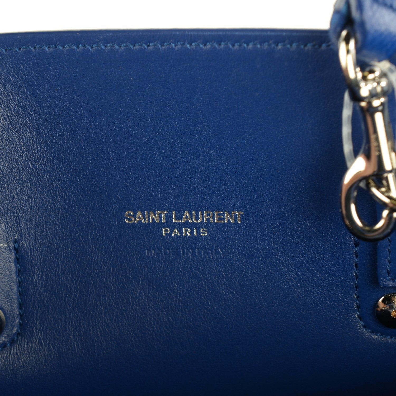 Saint Laurent Grained Calfskin Nano Sac De Jour Royal Blue 6 of 7