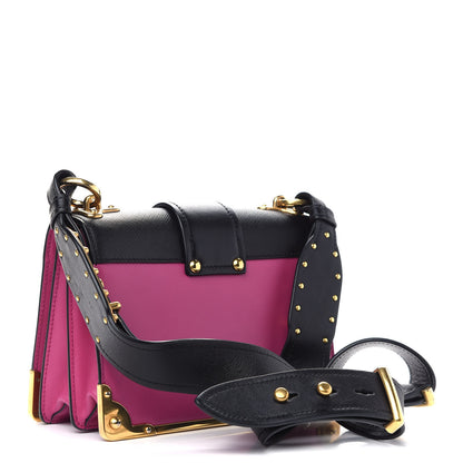 Prada City Calf Saffiano Cahier Bag Geranio Black 3 of 9