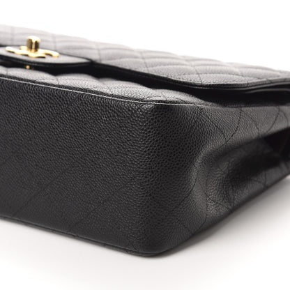 Chanel Caviar Quilted Jumbo Double Flap Black 7 of 11