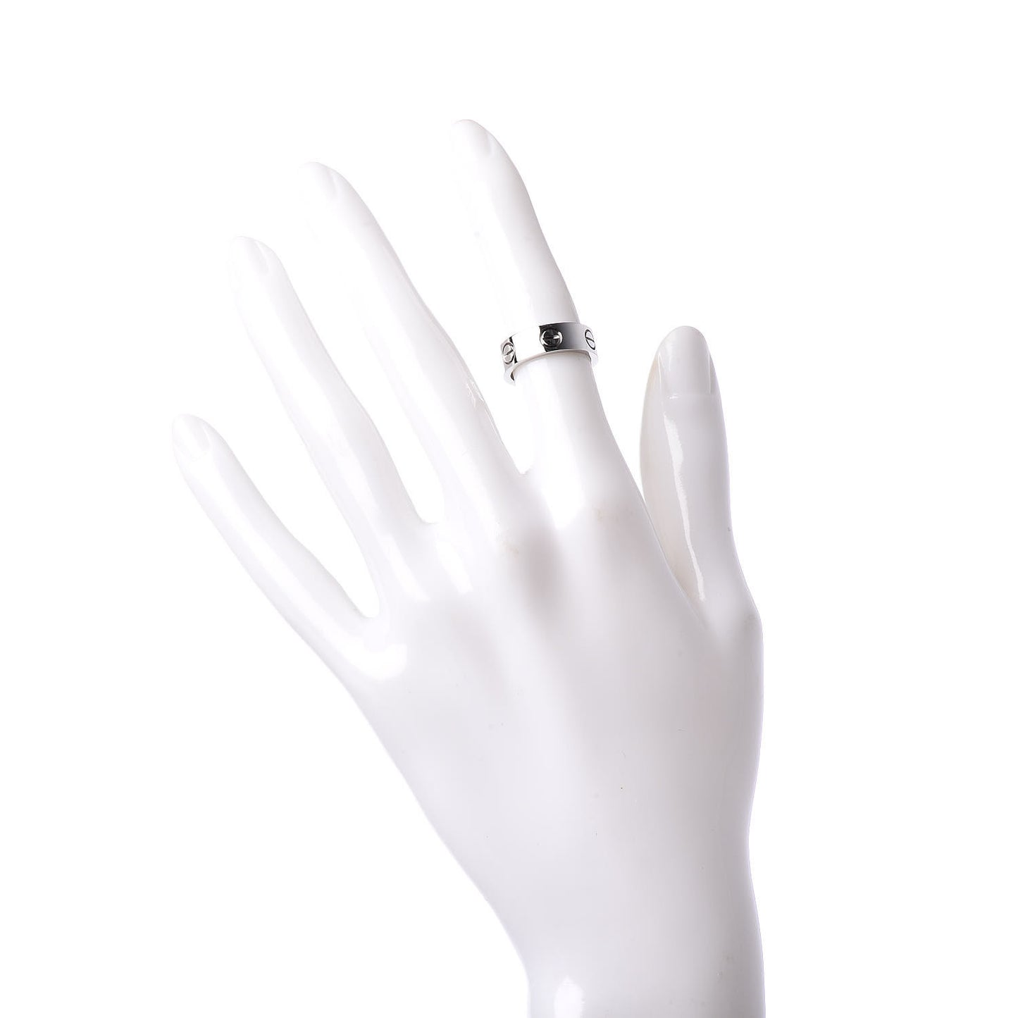 18K White Gold 5.5mm LOVE Ring 48 4.5