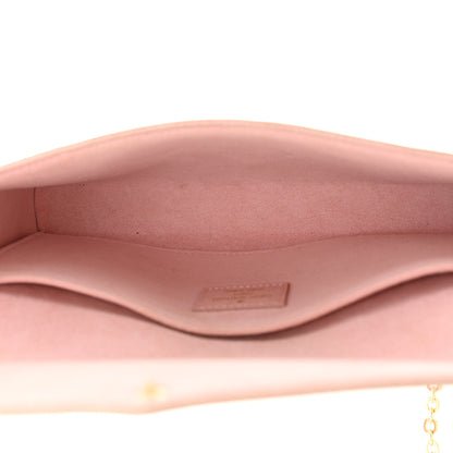 Louis Vuitton Damier Azur Pochette Felicie Chain Wallet Rose Ballerine 6 of 12