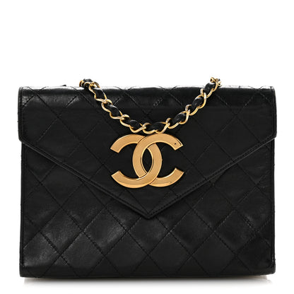 Chanel Lambskin Quilted Envelope Flap Black 1 of 18