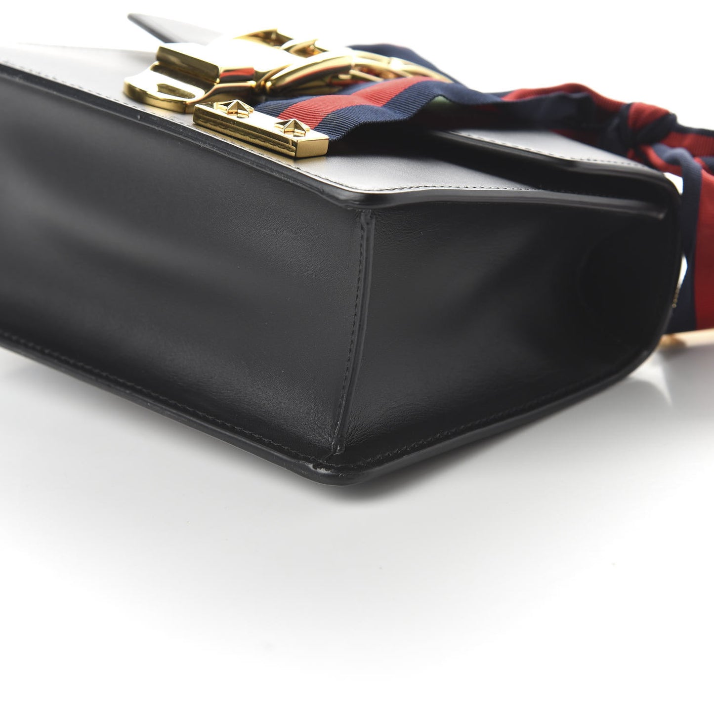Calfskin Mini Sylvie Chain Shoulder Bag Black