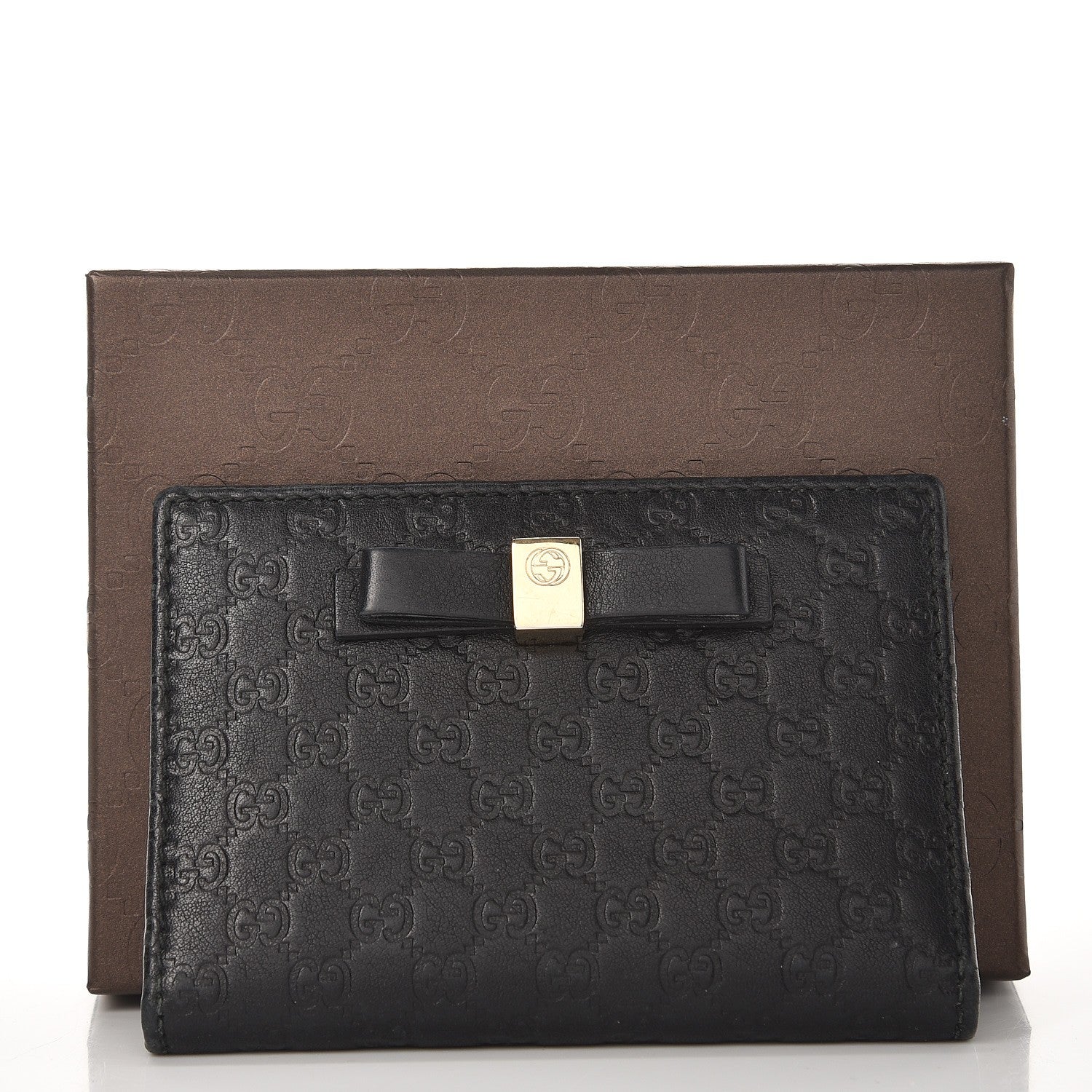 Gucci Microguccissima Bow Train Pass Case Black 9 of 9