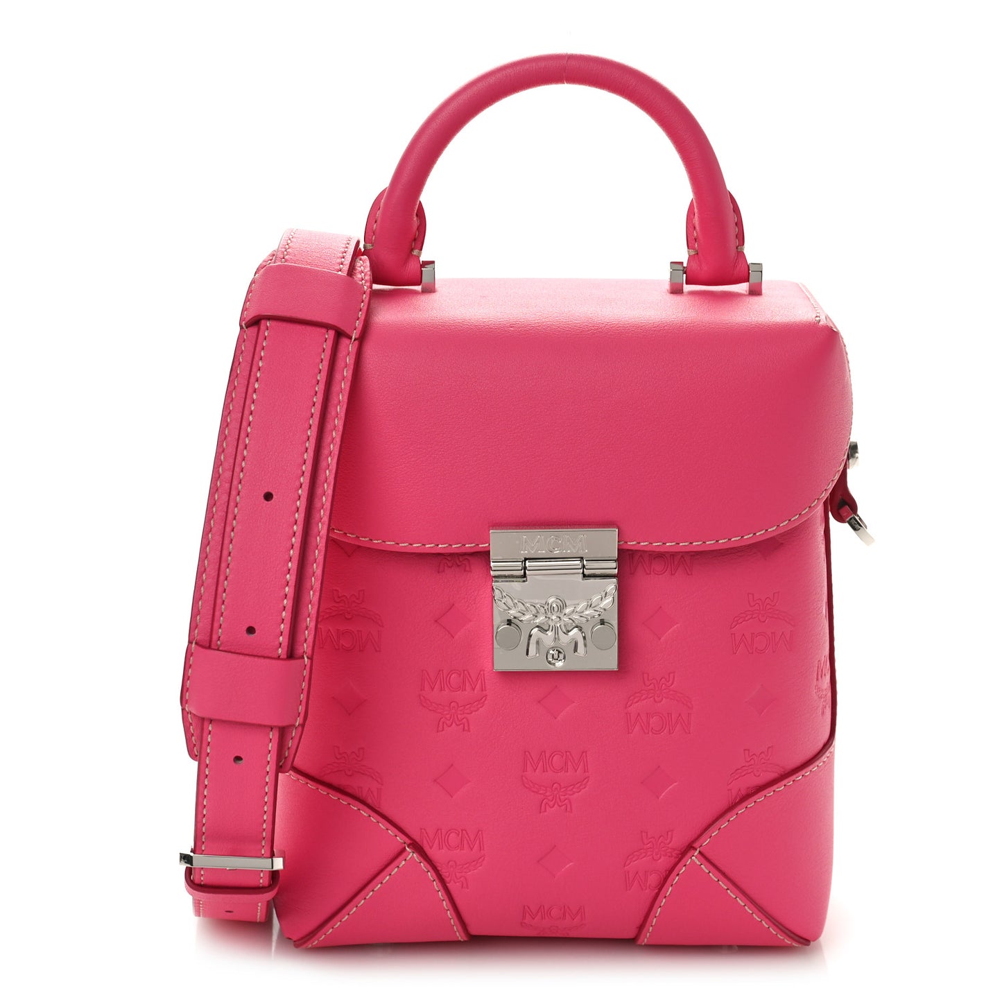 Calfskin Ottomar Monogram Small Soft Berlin Crossbody Teaberry