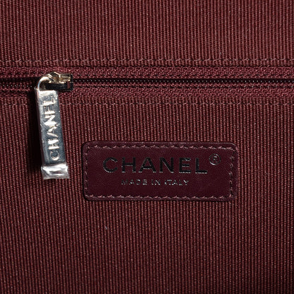Chanel Vinyl Calfskin Viaggio Travel Bag Light Grey 7 of 8