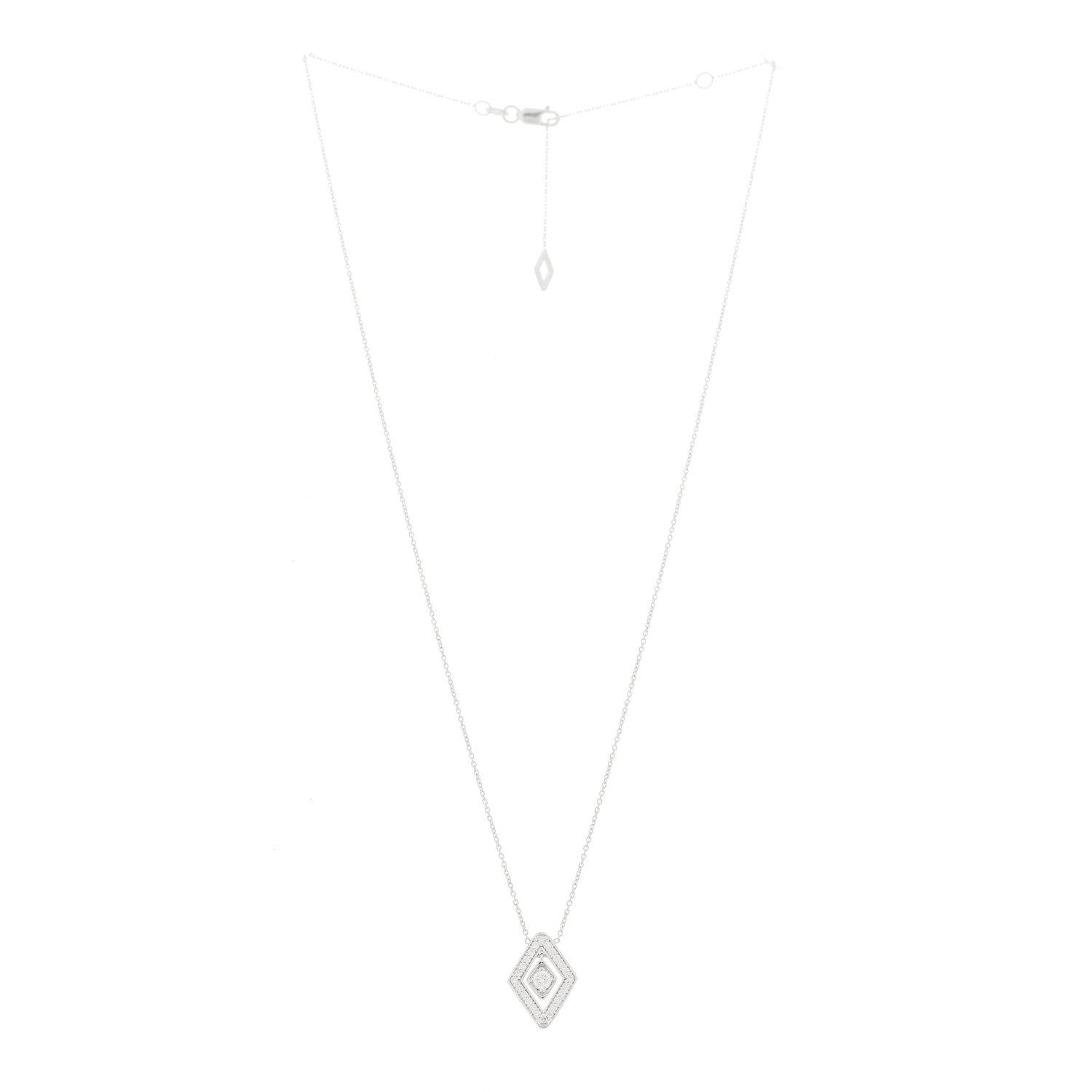 Roberto Coin 18K White Gold Diamond Diamante Necklace 3 of 7