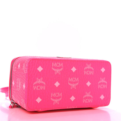 MCM Visetos Vanity Case Neon Pink 4 of 9