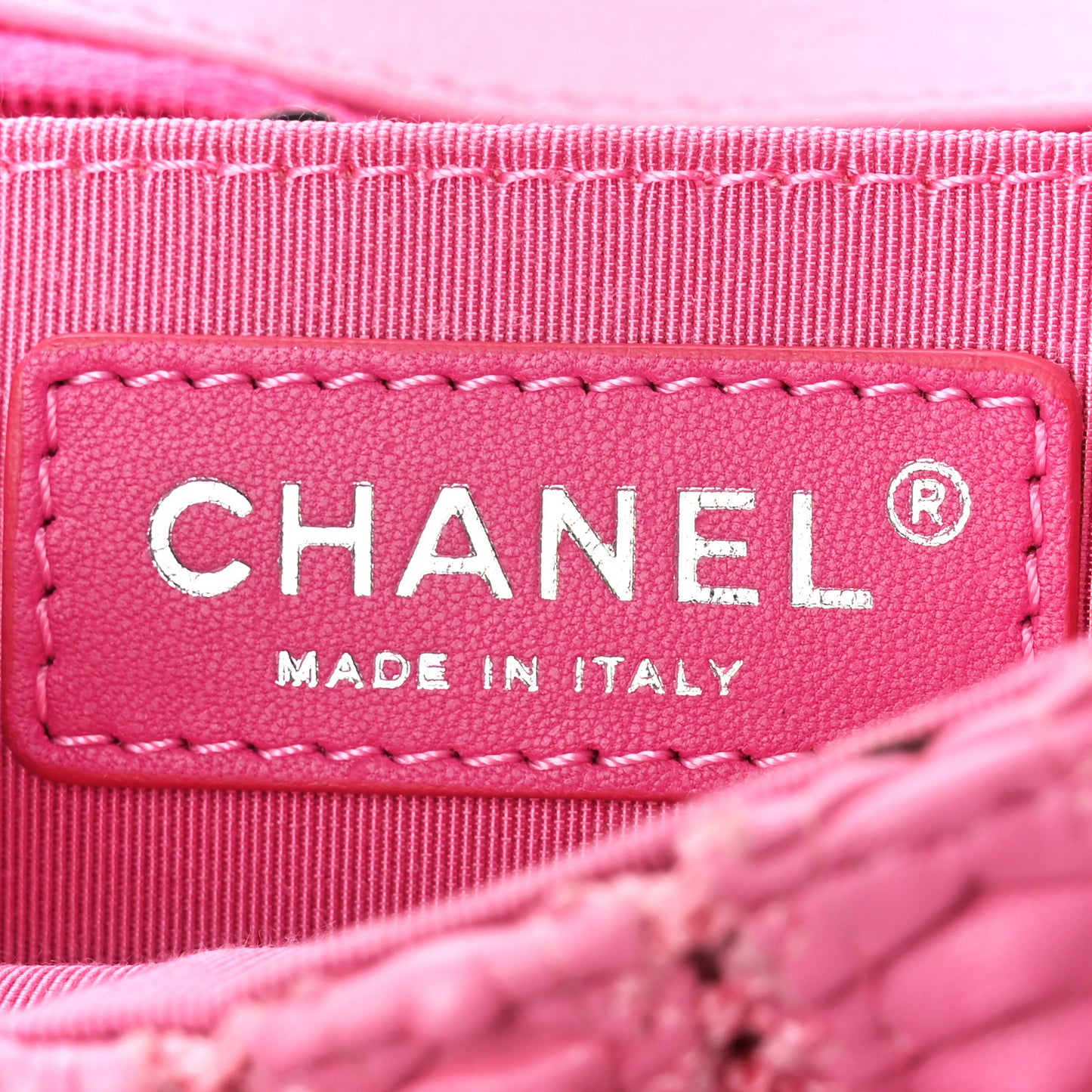 Lambskin Crochet Embroidered Mini Flap Pink