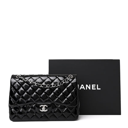 Chanel Patent Quilted Jumbo Double Flap Black 11 of 11