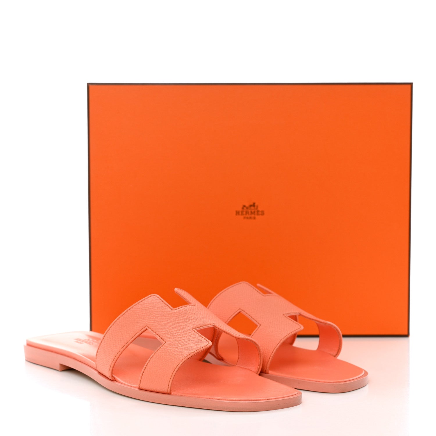 Hermes Epsom Oran Sandals 40 Orange Joey 9 of 9