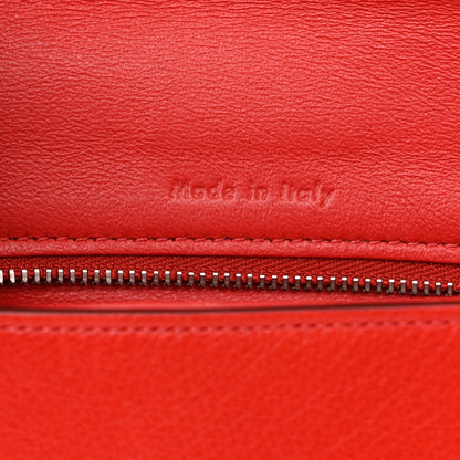 Celine Grained Calfskin Small Trotteur Coquelicot 6 of 12