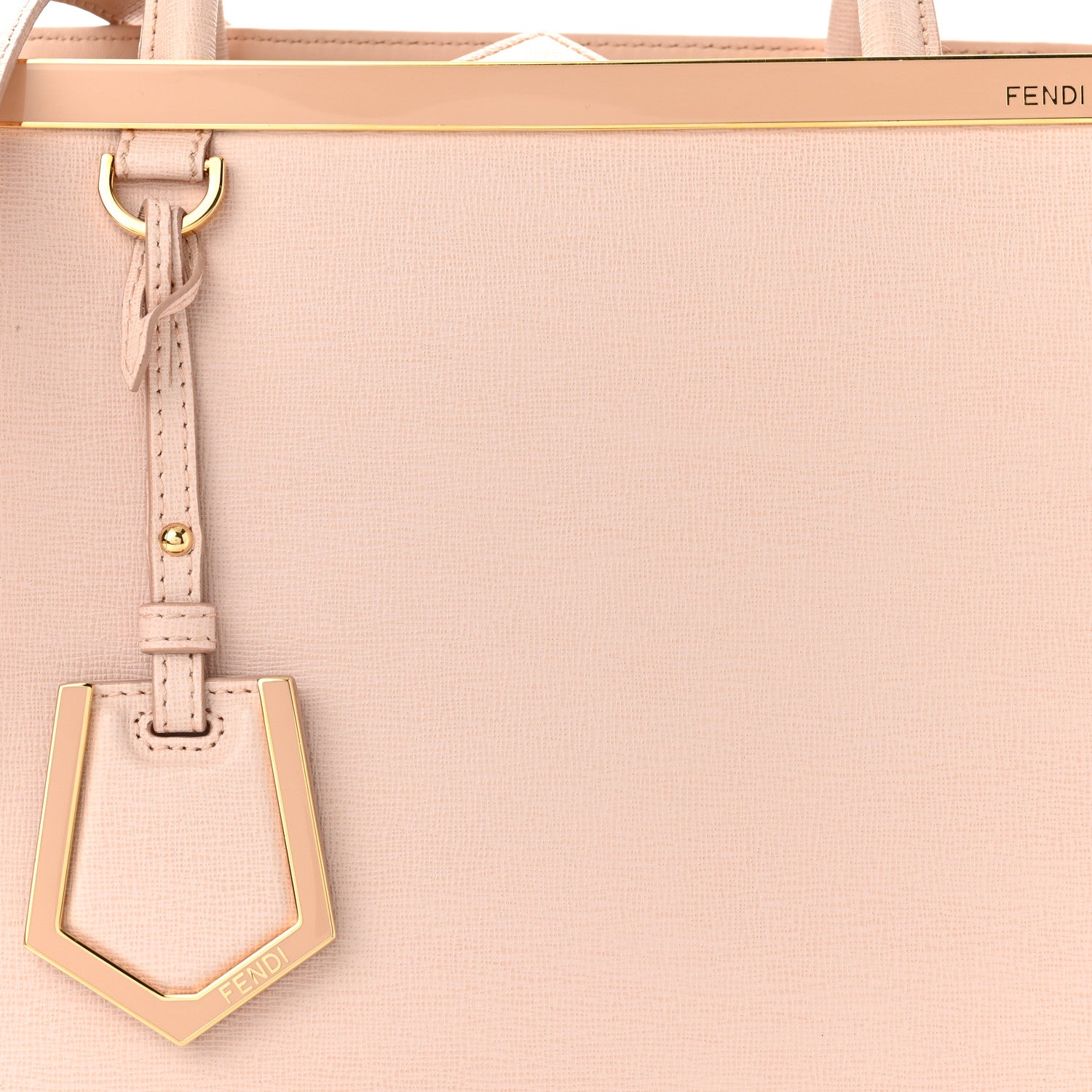 Fendi Vitello Elite Flamingo Petite 2Jours Tote Rosa Plaster 6 of 9