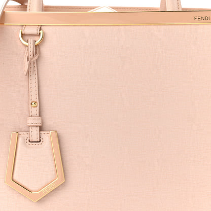 Fendi Vitello Elite Flamingo Petite 2Jours Tote Rosa Plaster 6 of 9