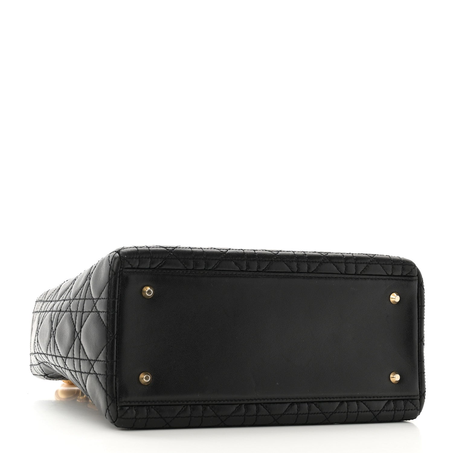 Christian Dior Lambskin Cannage Medium Lady Dior Black 4 of 10