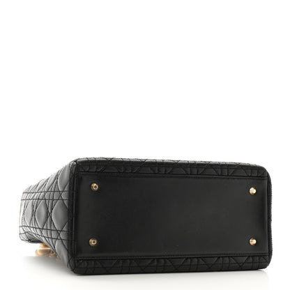 Christian Dior Lambskin Cannage Medium Lady Dior Black 4 of 10