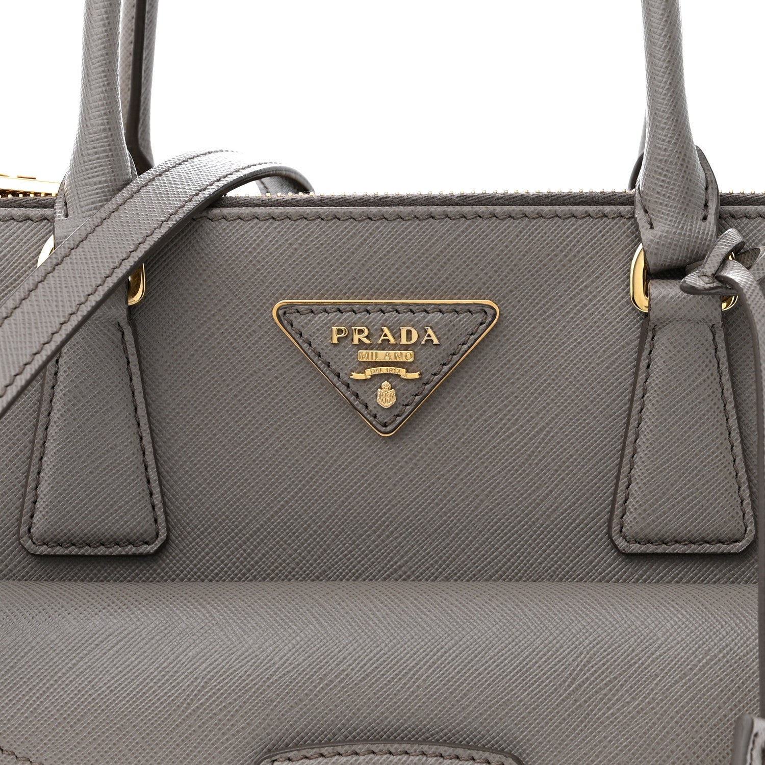 Prada Saffiano Galleria Front Pocket Tote Argilla 7 of 15