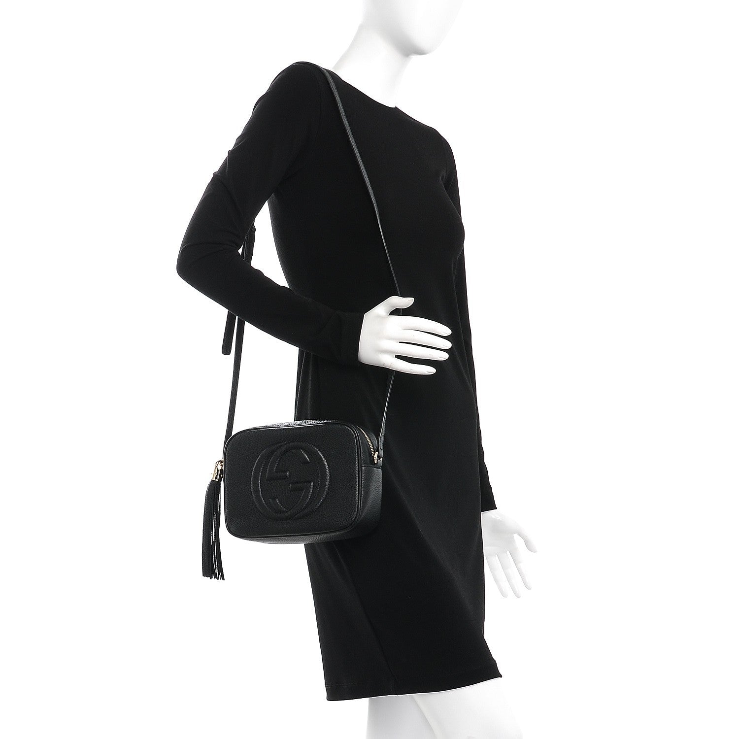 Gucci Pebbled Calfskin Small Soho Disco Bag Black 2 of 7
