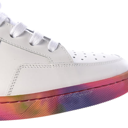 Saint Laurent Calfskin Mens Signature Court Classic SL/10H High Top Sneakers 41 Off White Multicolor Tie-Dye 23 of 26