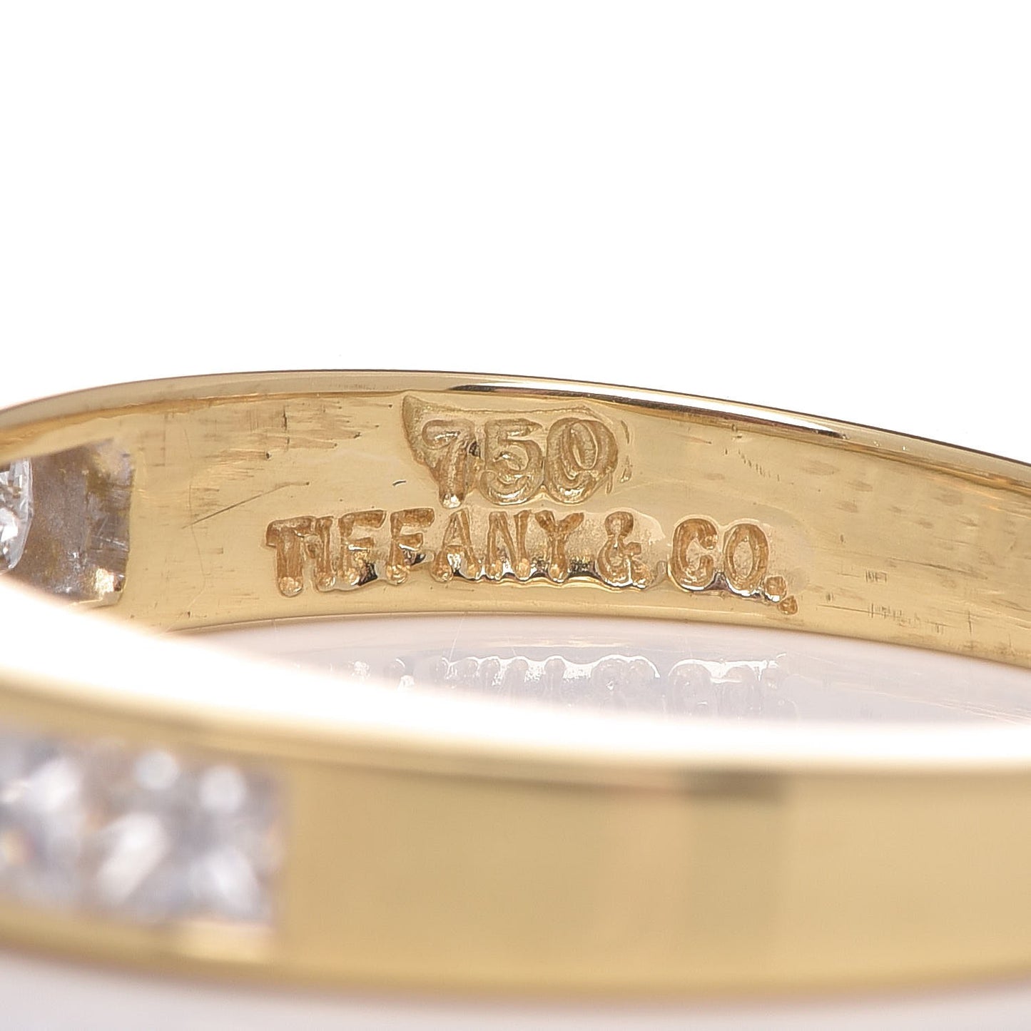 18K Yellow Gold Diamond 3.5mm Half Circle Channel Set Band Ring 53 6.25
