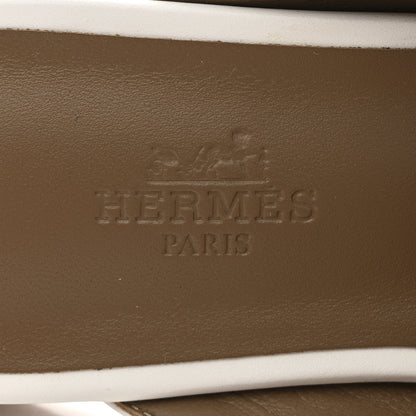 Hermes Calfskin Oz Mules 37.5 White 7 of 10