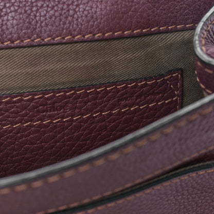 Chloe Grained Calfskin Small Marcie Saddle Bag Wild Purple 6 of 10