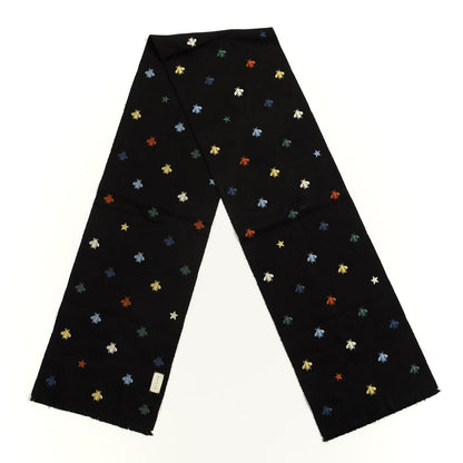 Gucci Silk Cashmere Bee Stardust Scarf Black 2 of 4