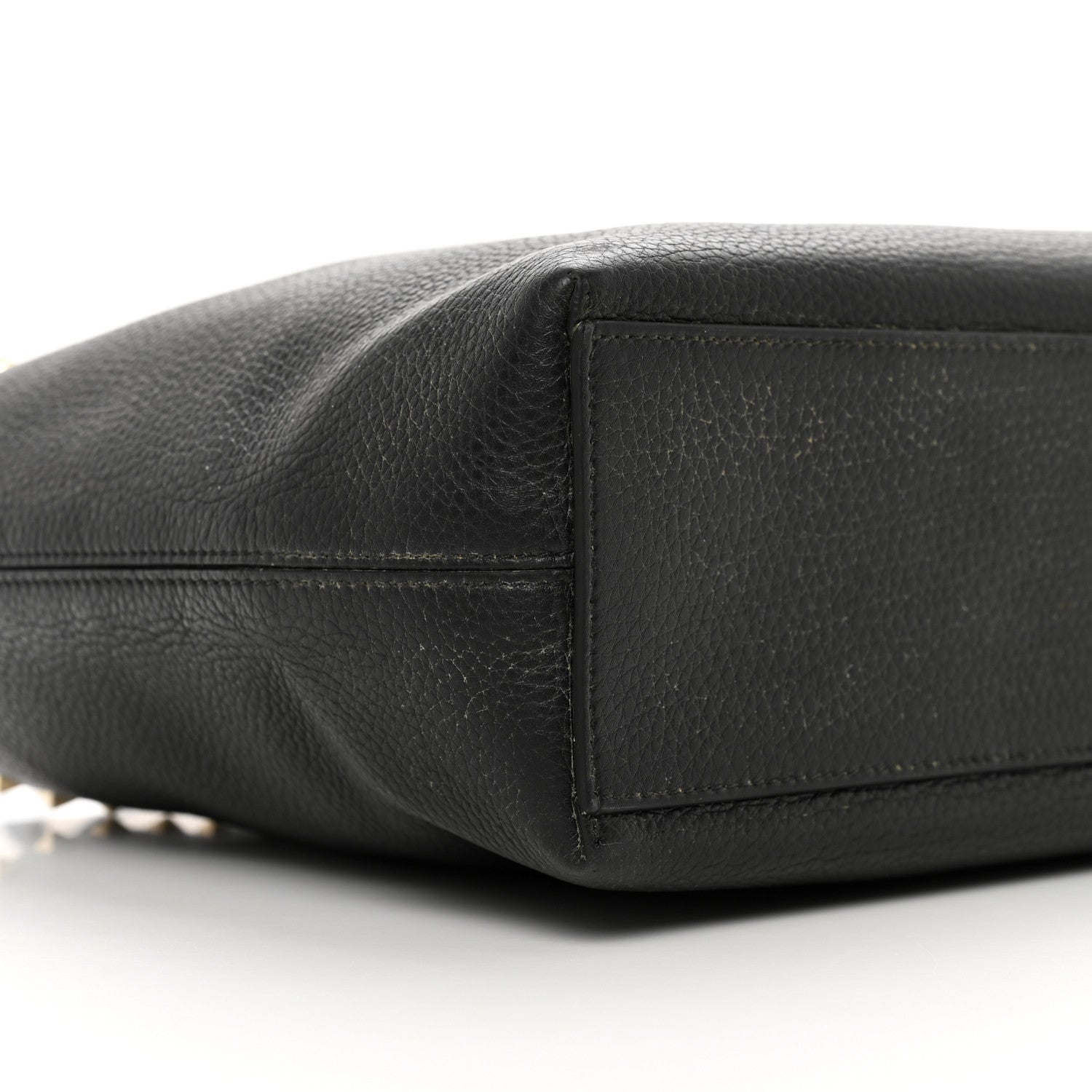 Valentino Garavani Grained Calfskin Small Rockstud Shoulder Tote Black 7 of 11