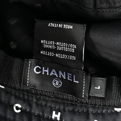 Chanel Cotton CC Polka Dot Bucket Hat L Black 8 of 9