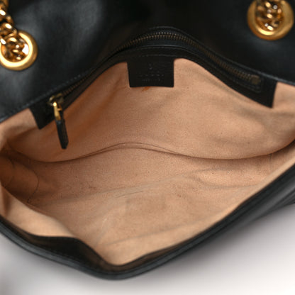 Gucci Calfskin Matelasse Small GG Marmont Shoulder Bag Black 5 of 9