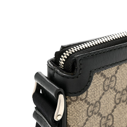 Gucci GG Supreme Monogram Web Messenger Bag Black 12 of 13