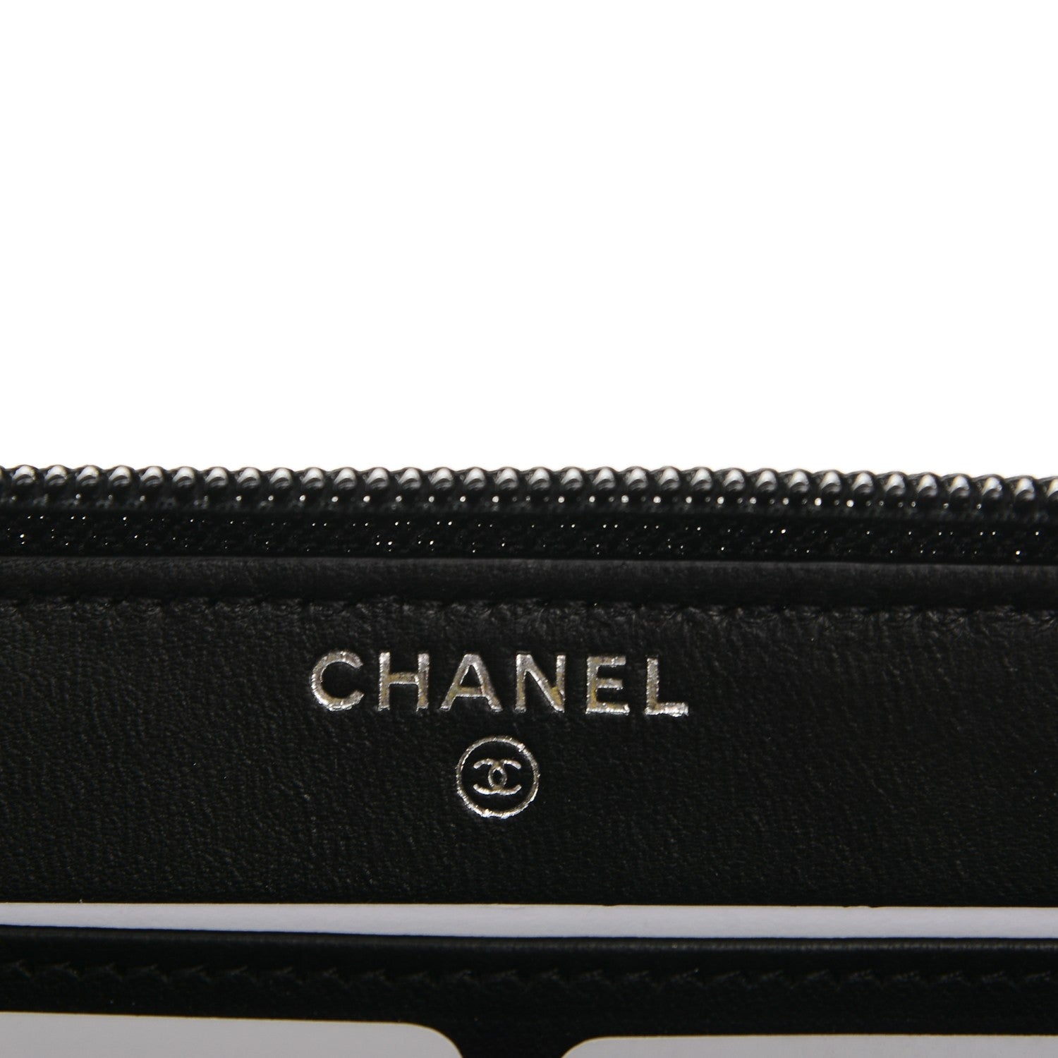 Chanel Lambskin Quilted Boy Zip Around Wallet Black 6 of 8