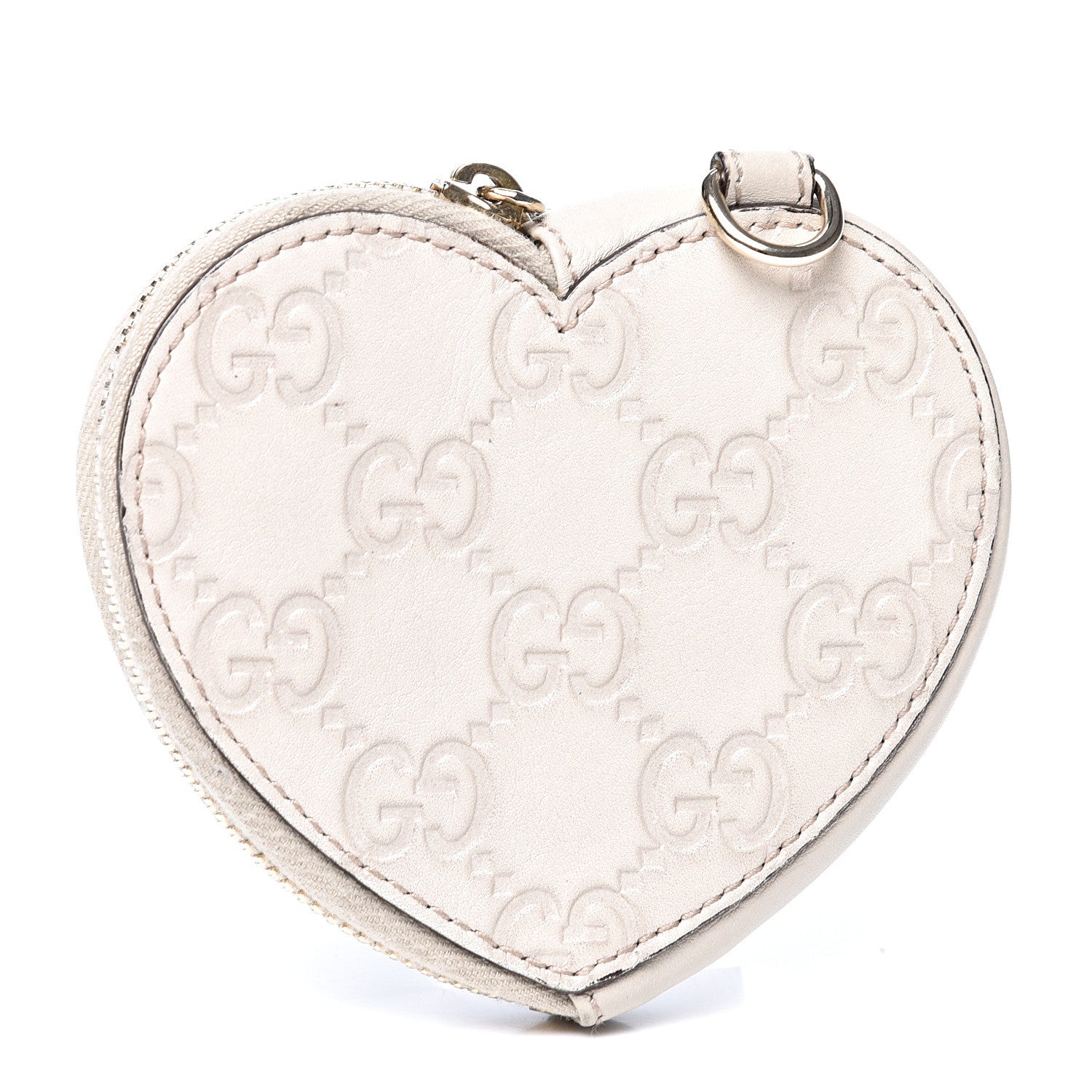 Gucci Guccissima Heart Coin Purse White 2 of 9
