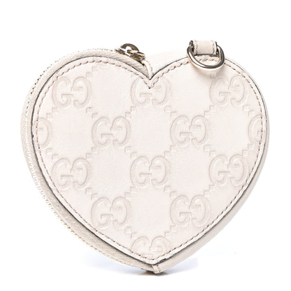 Gucci Guccissima Heart Coin Purse White 2 of 9