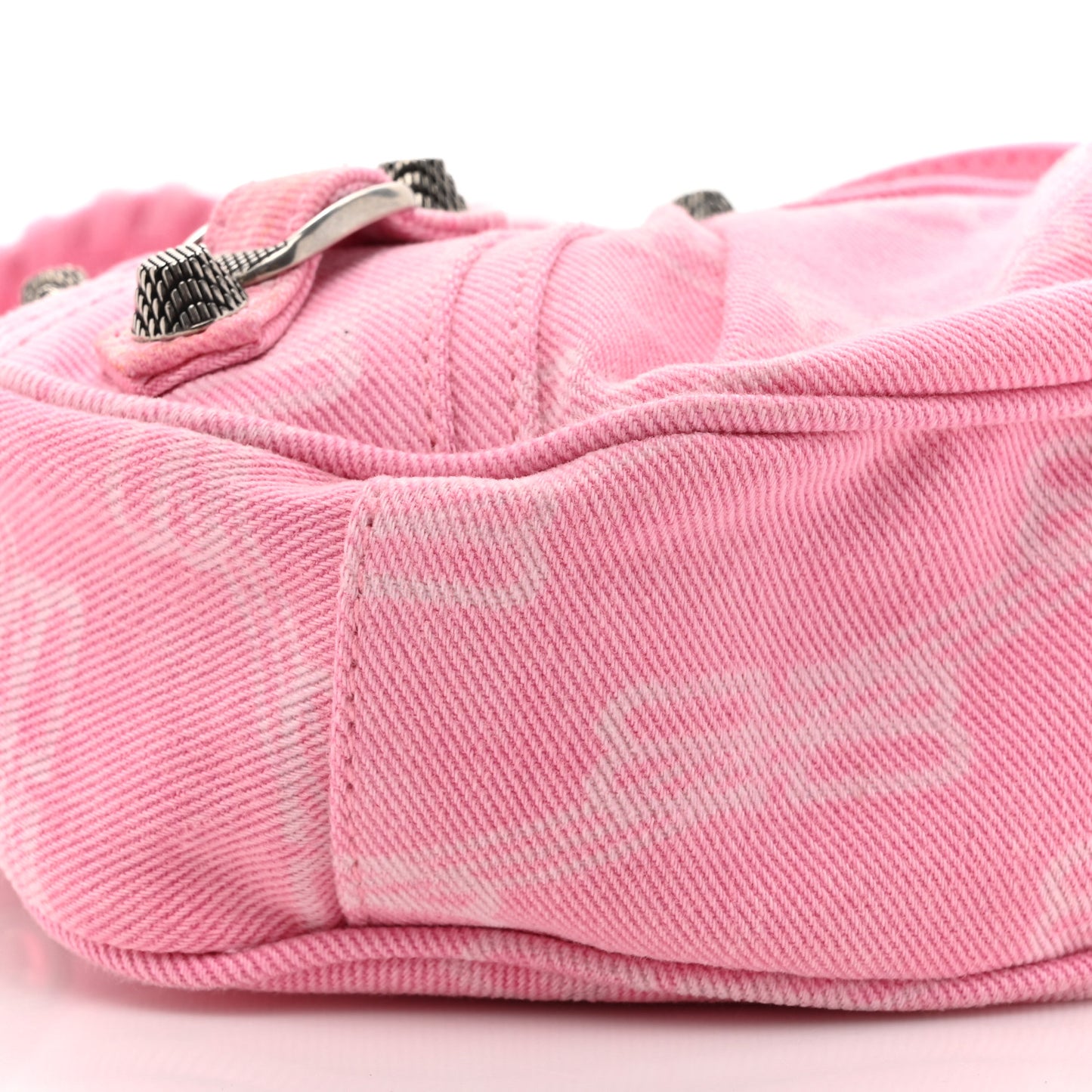 Denim BB Monogram Le Cagole Shoulder Bag XS Pink