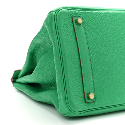 Hermes Taurillon Clemence Birkin 35 Menthe 8 of 12