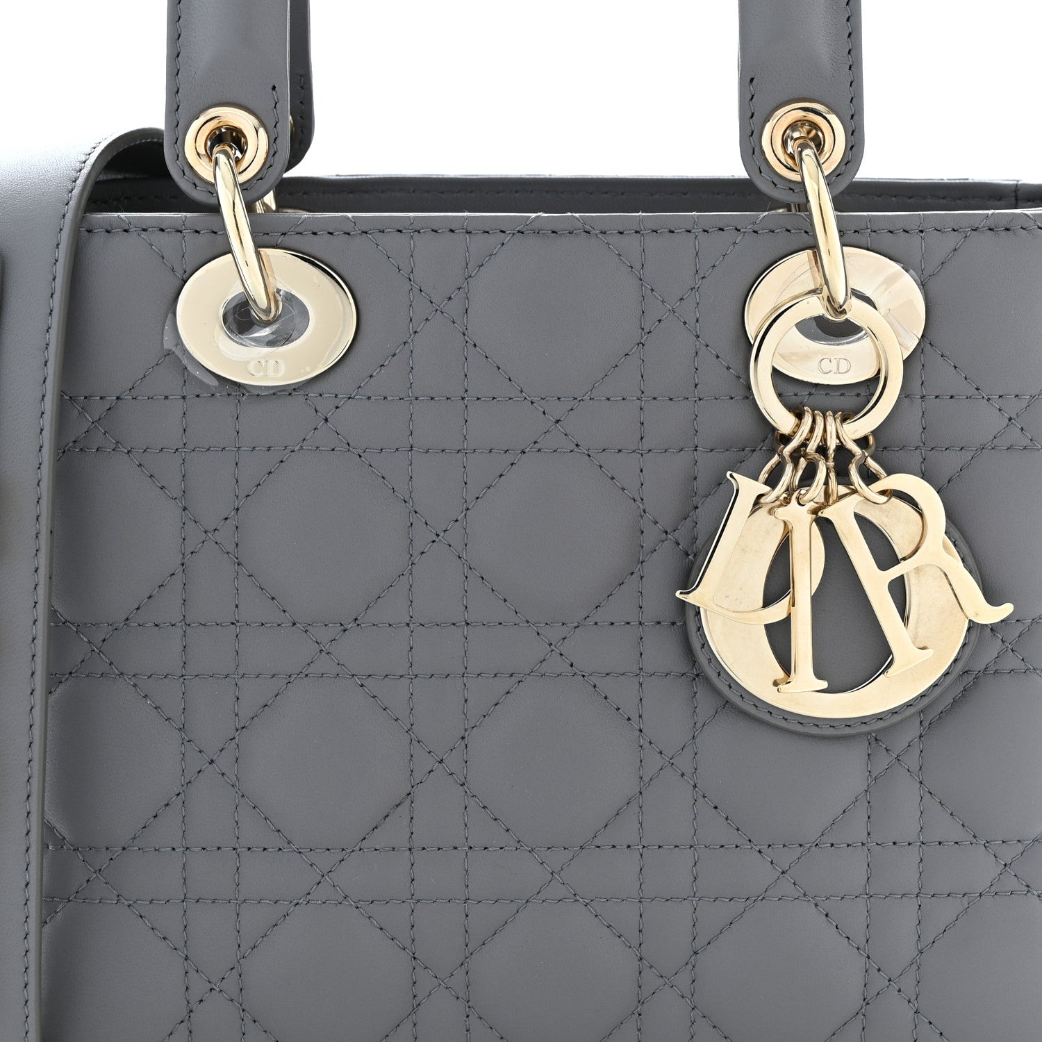 Christian Dior Lambskin Cannage Small My ABC Dior Lady Dior Grey 7 of 9