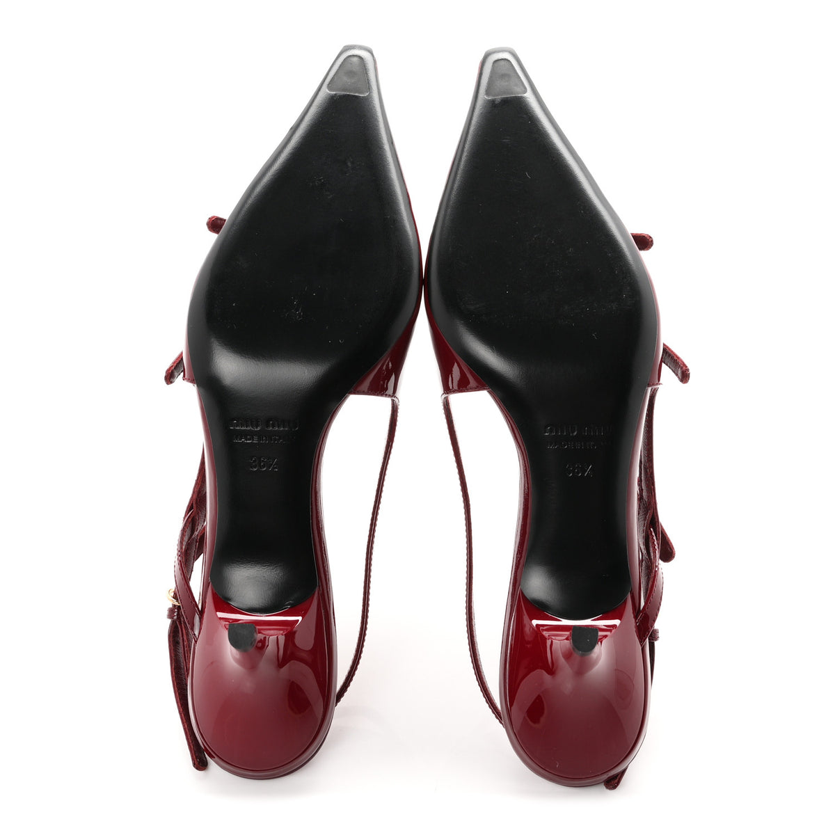 Miu Miu Vernice Buckle 55mm Slingback Pumps 36.5 Porpora 5 of 9