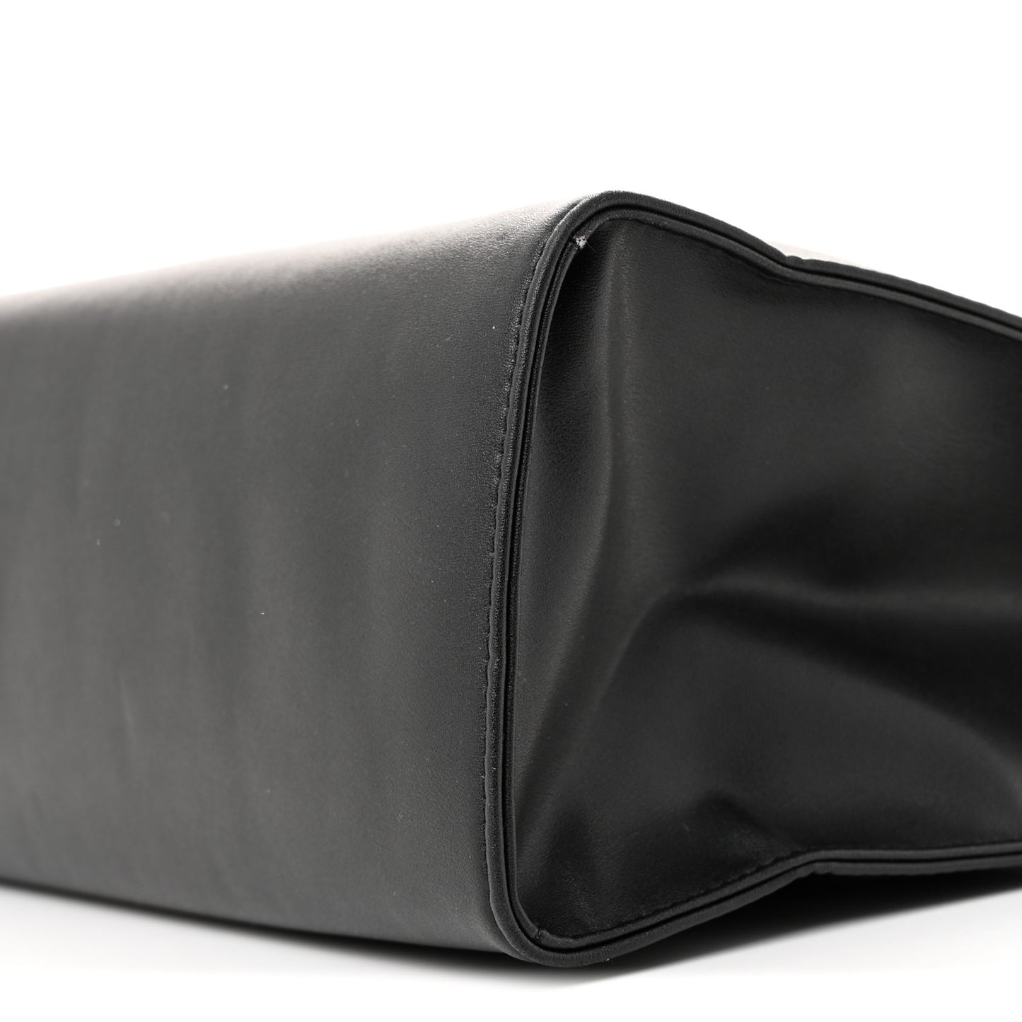 Vegan Leather Medium Shopping Bag Black