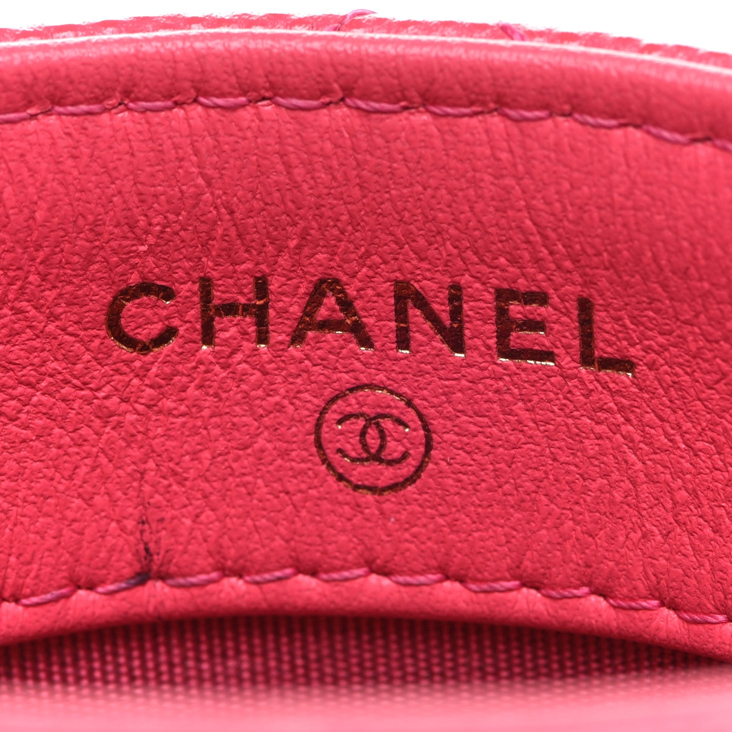 Chanel Caviar Quilted French New Wave Phone Holder With Chain Pink 6 of 10