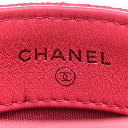 Chanel Caviar Quilted French New Wave Phone Holder With Chain Pink 6 of 10