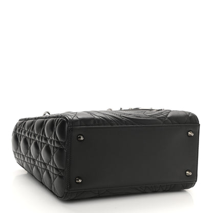 Christian Dior Lambskin Cannage Embossed Medium Recycle Group Lady Dior Art 5 Black 4 of 8
