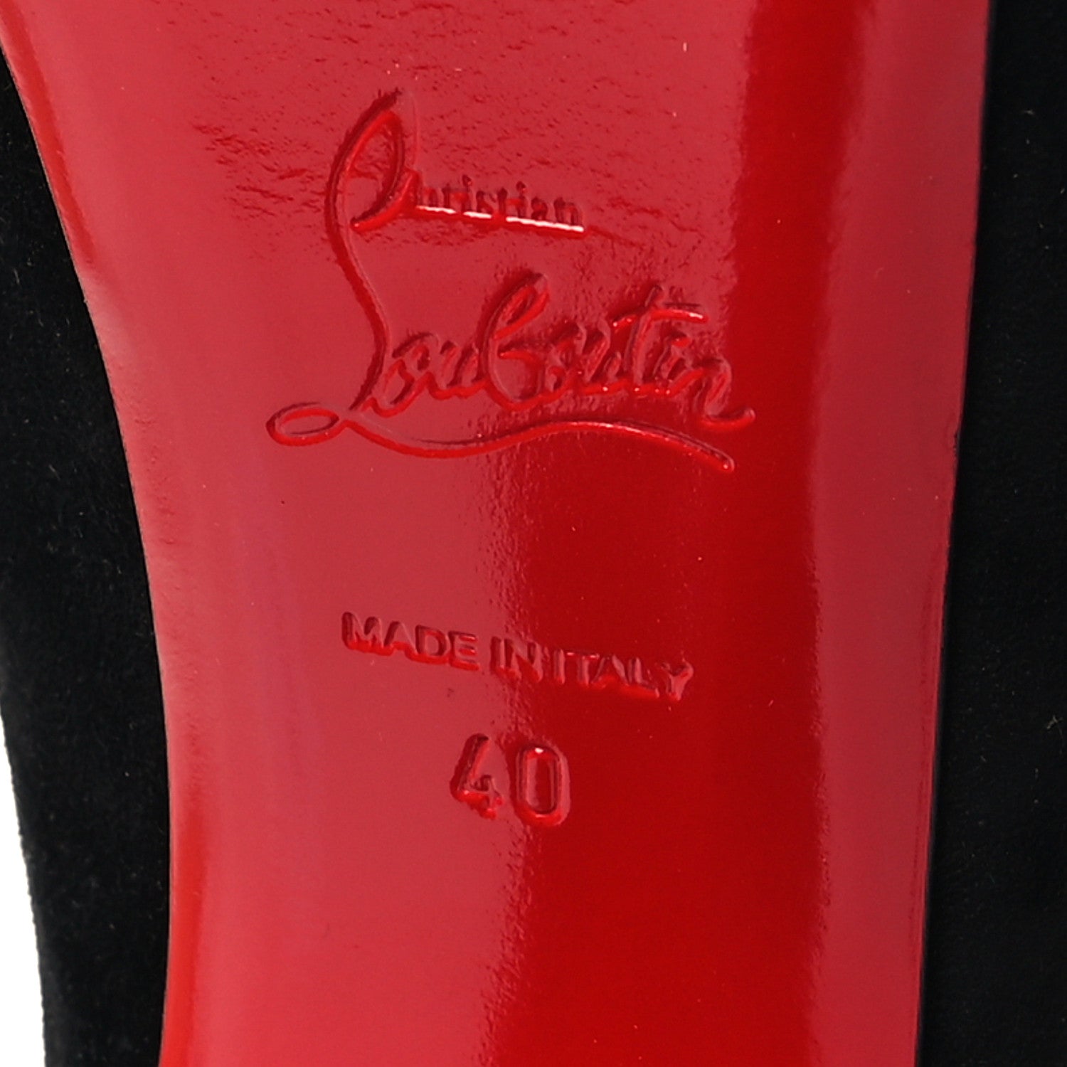 Christian Louboutin Veau Velours Lace Up NVP 120 Peep Toe Pump 40 Black 6 of 7