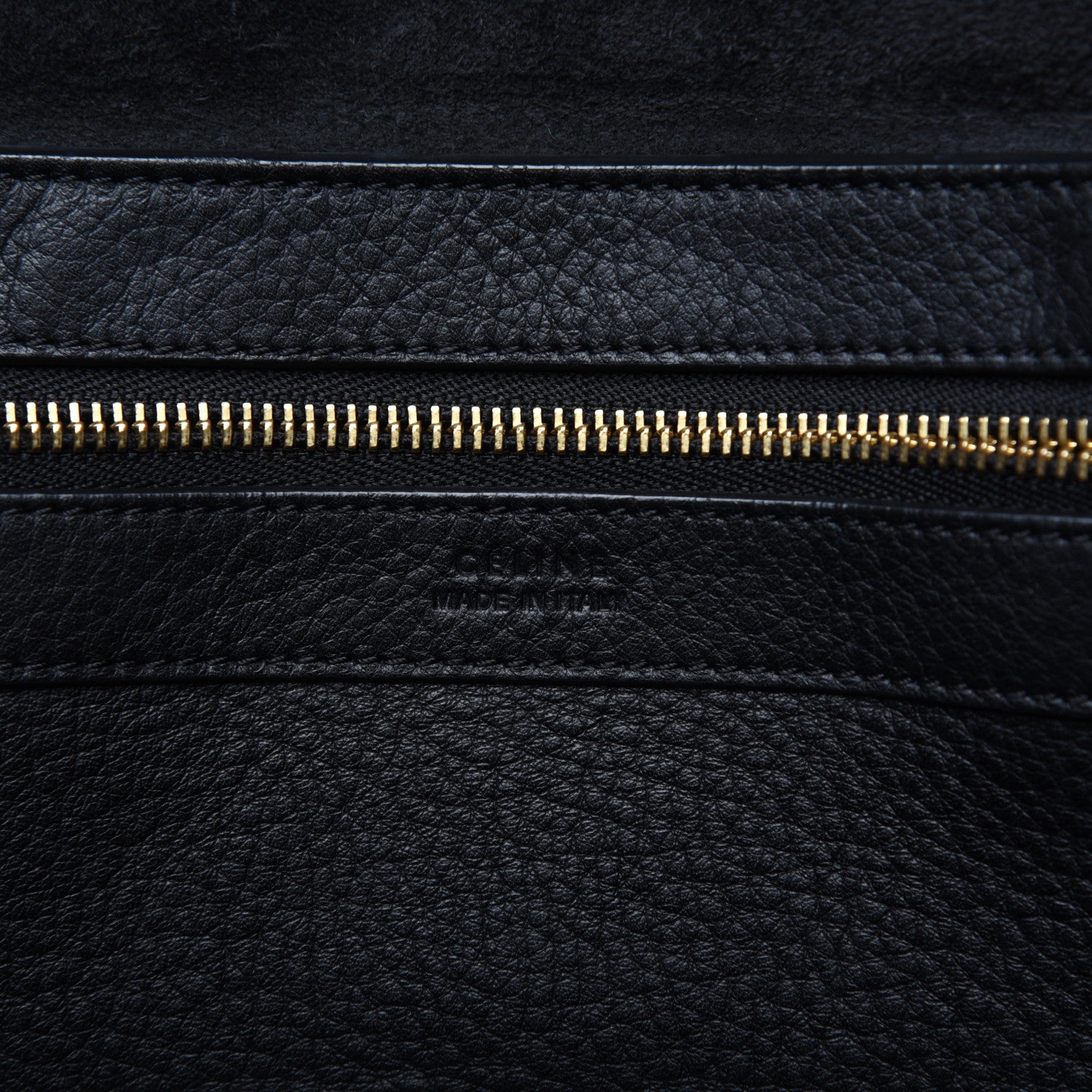 Celine Soft Grained Calfskin Small Belt Cabas Phantom Black 9 of 20