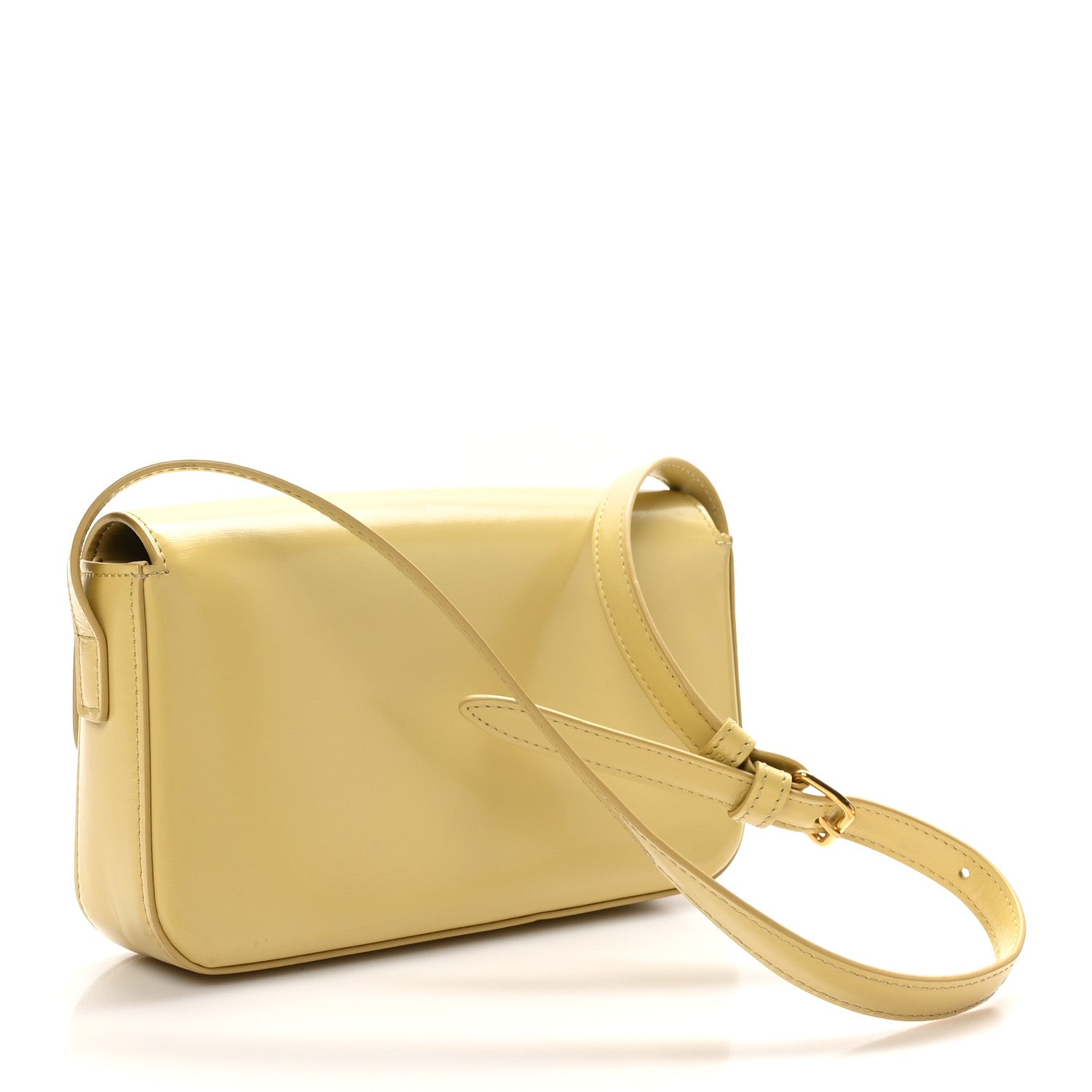 Celine Shiny Calfskin Triomphe Shoulder Bag Papyrus 3 of 9