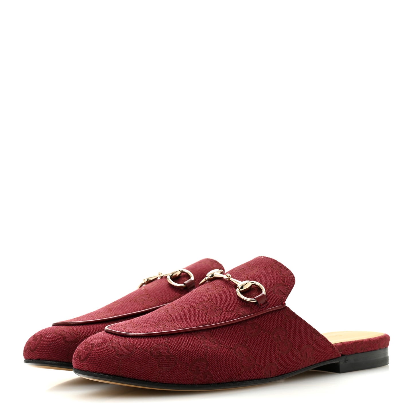 GG Monogram Canvas Womens Princetown Slippers 37 Ancora