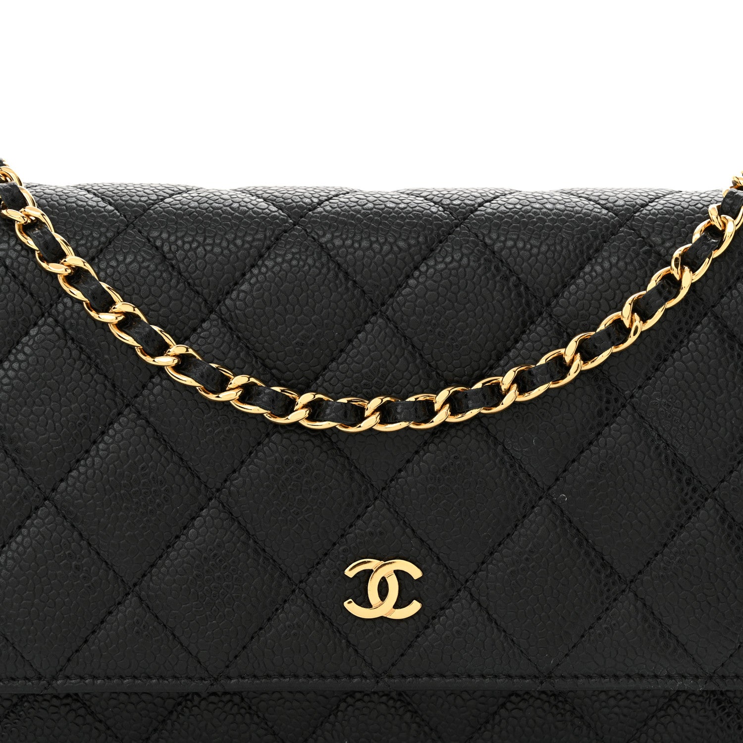 Chanel Caviar Quilted Wallet on Chain WOC Black 9 of 12
