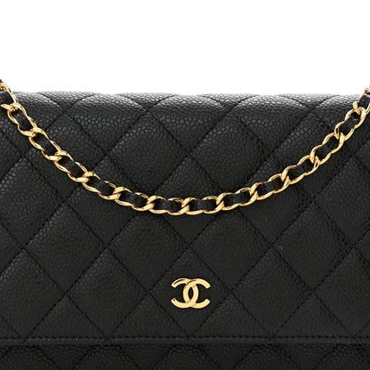 Chanel Caviar Quilted Wallet on Chain WOC Black 9 of 12