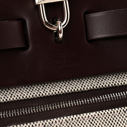 Hermes Toile H Berline Vache Hunter Herbag Zip 31 PM Rouge Sellier 7 of 10